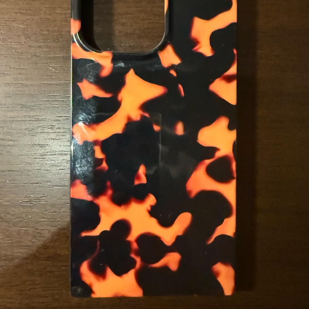 Flaunt iPhone 15 Pro Max + Mag Safe  Square Tortoise print Phone Case with ring